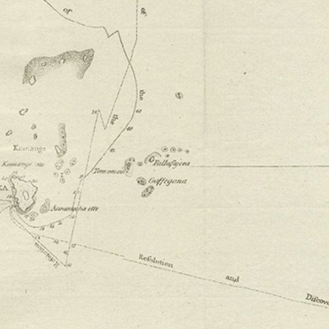 Antique Chart of the Friendly Islands or Nowadays Tonga, by Cook, 1784, close-up 3