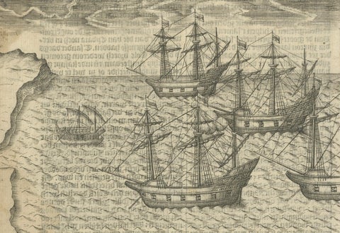 Dutch Voyages to Madagascar, Early Exploration Scene, Pontanus 1611, close-up 3
