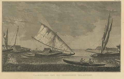 Antique Print of Various Vessels of the Friendly Islands by Cook, 1803, view 2
