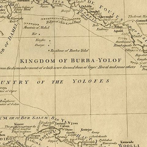 Map of the West African coast from the North of Mauretania to Guinee, 1788, close-up 2