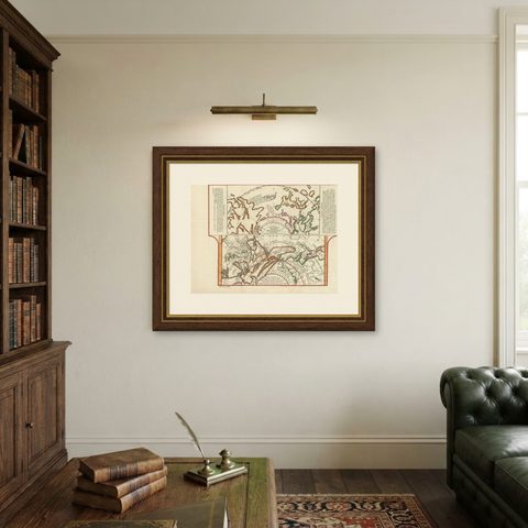 Antique Map of the West Coast of North America & North East Coast of Asia '1772', shown framed on a wall