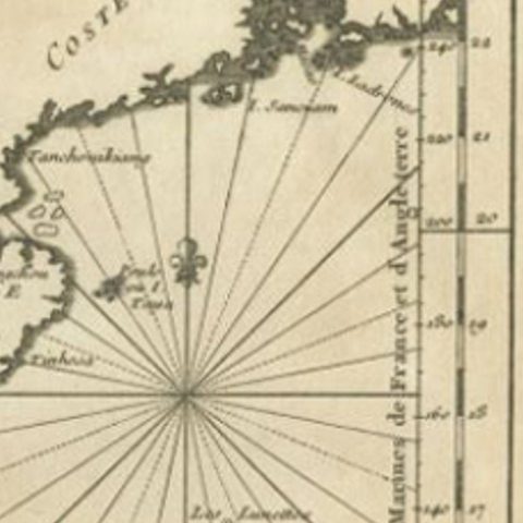 Antique Map of the Coast of China by Bellin, 1752, close-up 1