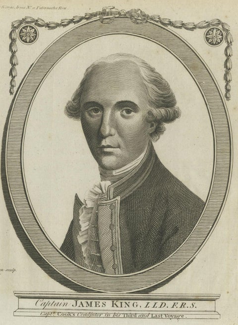 Engravings of Hawkesworth & Captain James King: Chroniclers of Capt. Cook, 1784, close-up 2