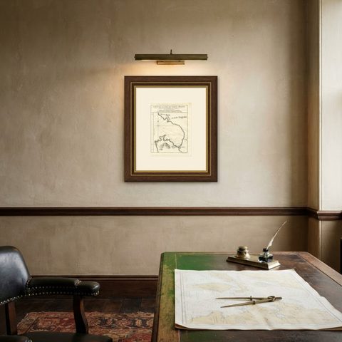 Bay of Saint Helena: French Naval Chart by N.B. Ingénieur de la Marine, ca.1770, shown framed on a wall