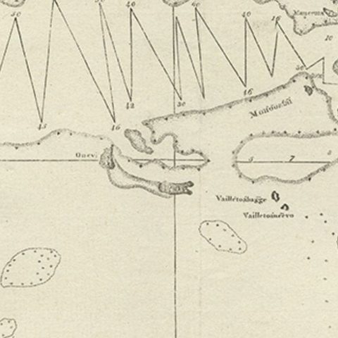 Antique Map of the Harbour of Tongatabu by Cook, C.1783, close-up 3