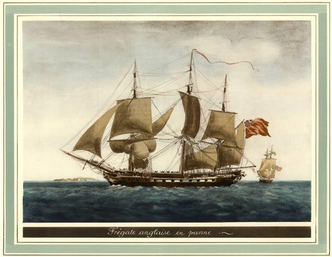 Before the Gales: An English Frigate Awaiting Wind, circa 1920, view 2