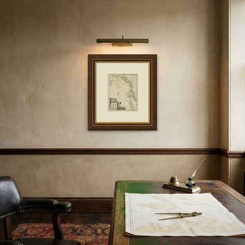 Antique Map of the Coast of Southwest Asia by Kitchin, c.1770, shown framed on a wall