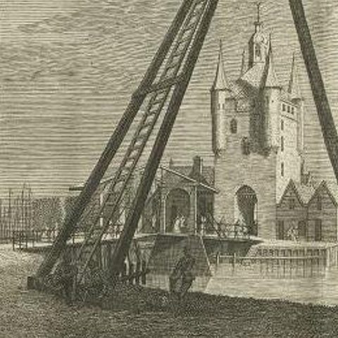 Antique Print of the Port of Zierikzee, Holland, by Tirion, 1751, close-up 1