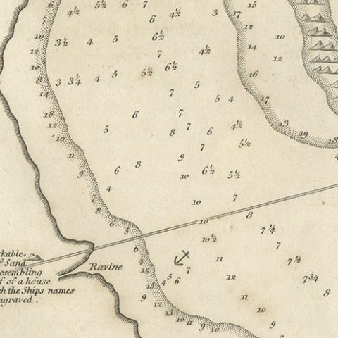 Map of Winter Harbour on Melville Island, Australia by Parry's Expedition, 1821, close-up 2