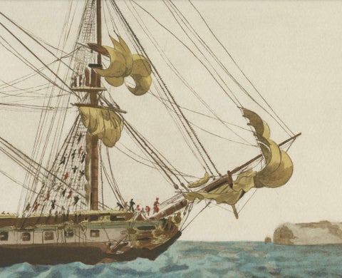 Approaching Safe Harbor: The American Frigate's Return, circa 1920, close-up 1