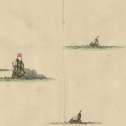 Antique Map of the French Coast at Boulogne and Picardy, close-up 2