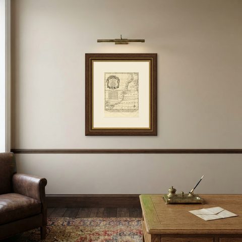 Original Detailed Antique Map of the East Coast of Africa, 1747, shown framed on a wall