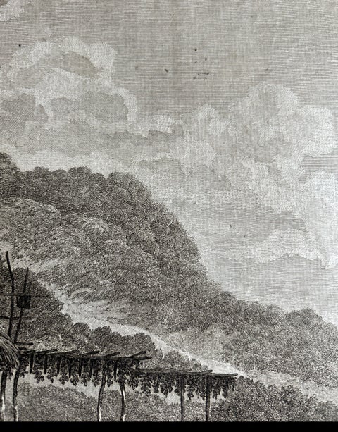Summer & Winter Houses, Kamchatka, Cook Voyage Engraving c.1803, view 6