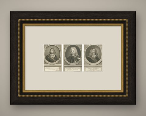 Set of Three Dutch Naval Portraits, Van der Hulst, Kallenberg & Sweers, c.1700, shown framed