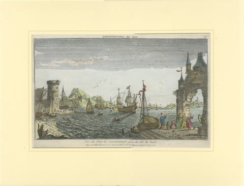 Constantinople Harbor Vue d’Optique by Jacques Chéreau, c.1760, view 2