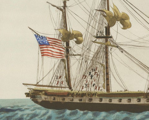 Approaching Safe Harbor: The American Frigate's Return, circa 1920, close-up 2