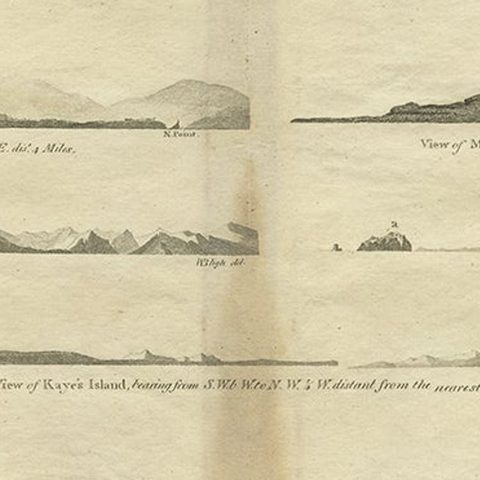 Antique Map of the West Coast of America with Island Views, ca.1784, close-up 2