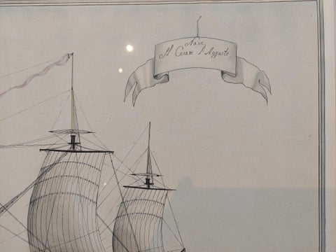 Antique Print of a Vessel 'c.1850', view 4