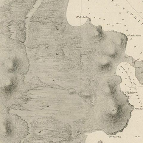 Antique Map of Part of the Chinese Coast, Explored by the French, Ca.1852, close-up 2