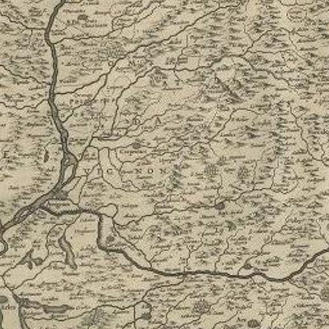 Original Antique Map of the Southern Coast of France by Janssonius, 1657, close-up 1