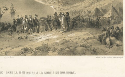 Anglo-French Fleet Entering the Black Sea from the Bosphorus, Crimean War, 1854, close-up 2