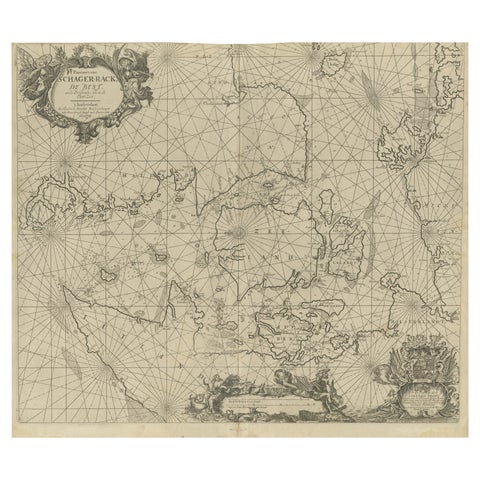 Nautical Chart of Skagerrak and Øresund by Johannes van Keulen, 1680