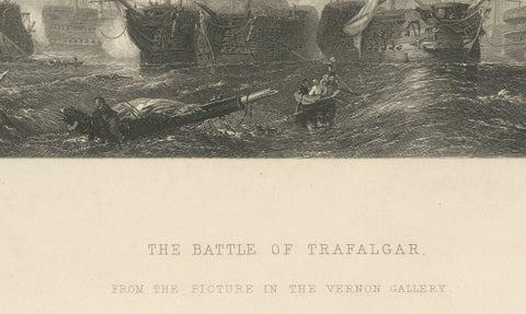 The Battle of Trafalgar, Admiral Nelson & British Fleet, 1805, close-up 1