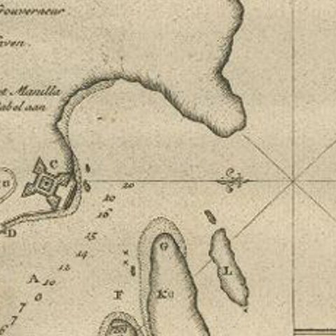 Antique Map of the Port of Acapulco in Mexico, 1749, close-up 2