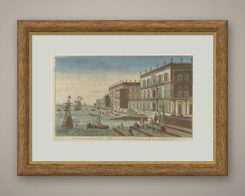 Optical View of the Port of Boeotia Near the Island of Evvia, Greece, shown framed