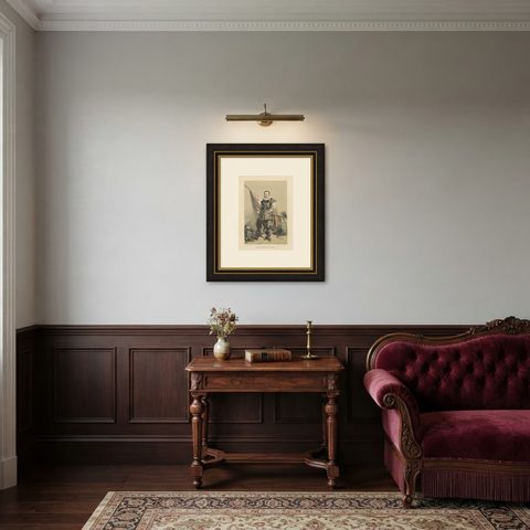 Pieter Pieterszoon Hein, Dutch Naval Hero, 19th-Century Hand-Colored Lithograph, shown framed in a room