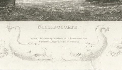 Billingsgate Market in the 1830s: A Hub of London's Maritime Commerce, 1835, close-up 4