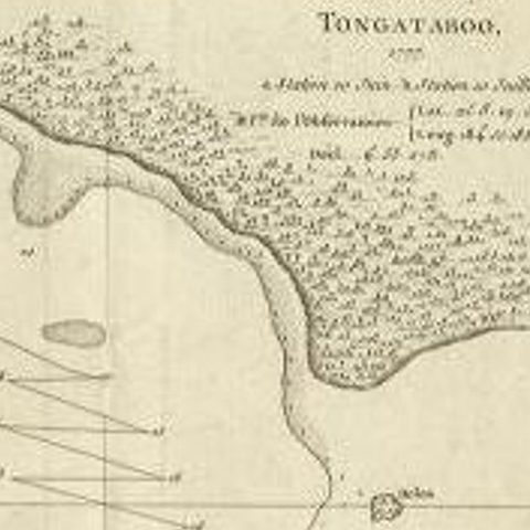Antique Map of the Northern Coast of Tongatapu by Benard, c.1785, close-up 1
