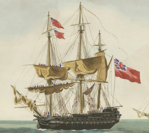 Britannia's Pride at Sea: Return from the Anchorage, circa 1920, close-up 3