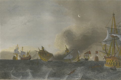 Coëtlogon Captures Four Dutch Warships off Lisbon, 1839, close-up 1