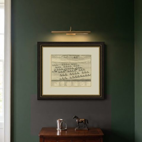 Antique Print of the Hongi/Coracora Fleet by Valentijn '1726', shown framed on a wall