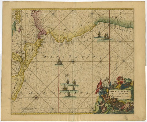 Sea Chart of Central America and the Northwest Coast of South America, ca.1745, view 2