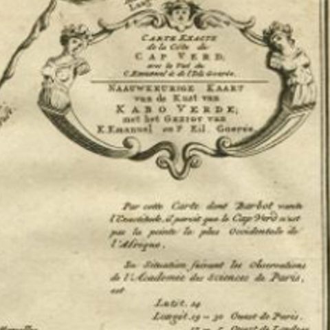 The Cape Verde Islands Coast Antique Engraving by Van Schley, 1747, close-up 1