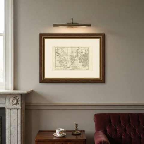 Mozambique Channel & Madagascar, Antique African Sea Chart, Bonne c1780, shown framed on a wall