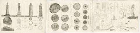 Lighthouse Architecture & Engineering Engravings, Set of 3, c. 1800, view 5