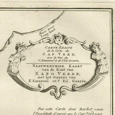 Antique Map of the Coast of Cape Verde by J. Van Der Schley, circa 1750, close-up 1