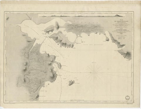 Antique Map of Part of the Chinese Coast, Explored by the French, Ca.1852, view 2