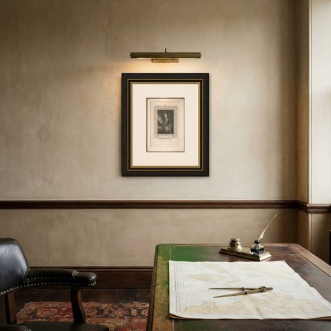 Antique Portrait Lord Rodney, British Naval Hero Engraving c.1850, shown framed on a wall