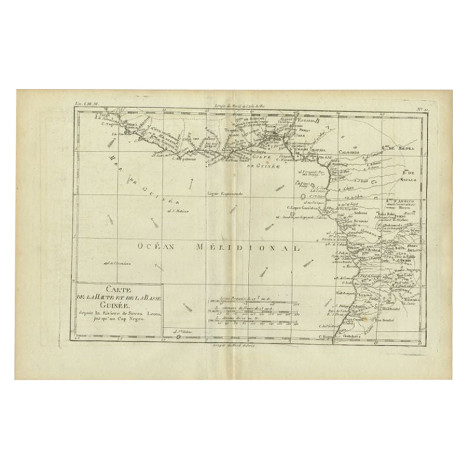 Antique Map of the Coast of Guinea, Africa, c.1780