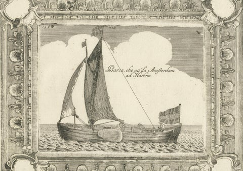 English Galleons & Dutch Vessels, Naval Ship Engravings, Coronelli 1690, close-up 1
