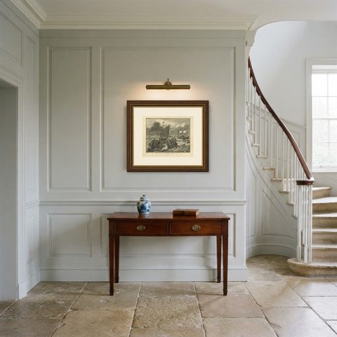 Antique Print of the Sea Voyage to Nova Zembla, Russia, circa 1730, shown framed in a room