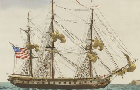 Approaching Safe Harbor: The American Frigate's Return, circa 1920, close-up 3