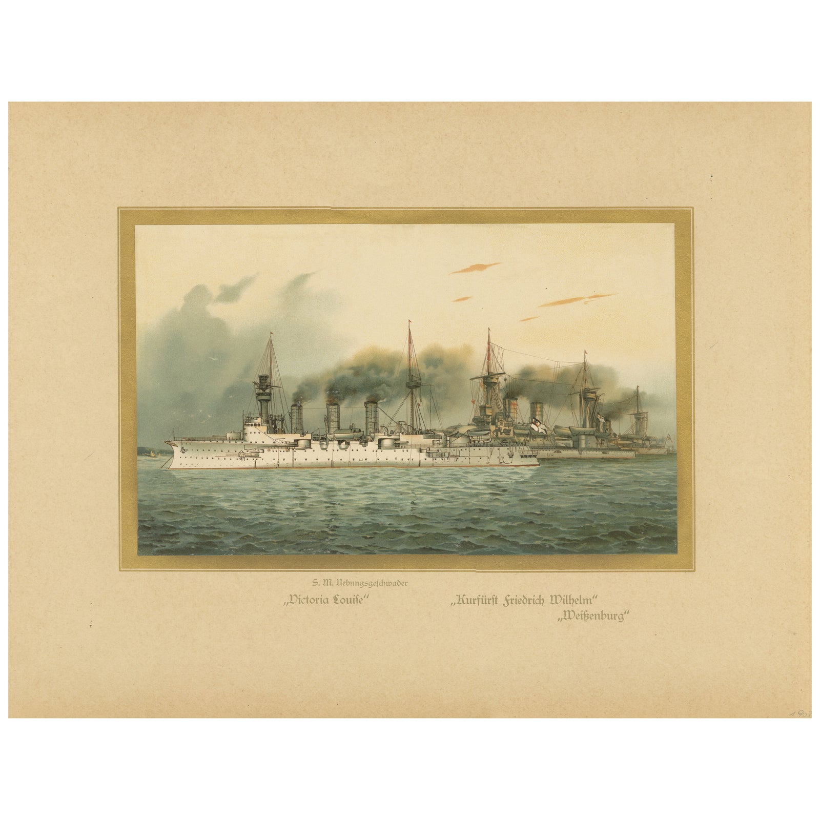 German Navy Training Squadron: with SMS Victoria Louise and More, 1903
