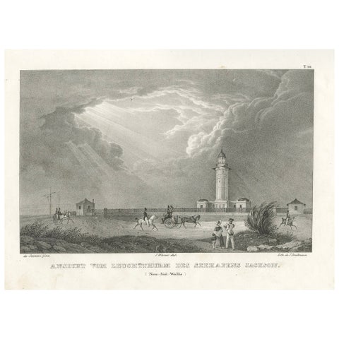 Lighthouse of Port Jackson, New South Wales, Australia, Published in 1836
