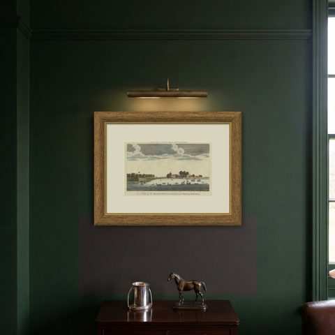 1778 View of the Dutch Fortifications and Port of Batavia, Now Jakarta, shown framed on a wall