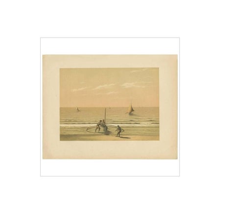 Antique Print of Local Vessels in the Sunda Strait in Indonesia, 1888, view 4